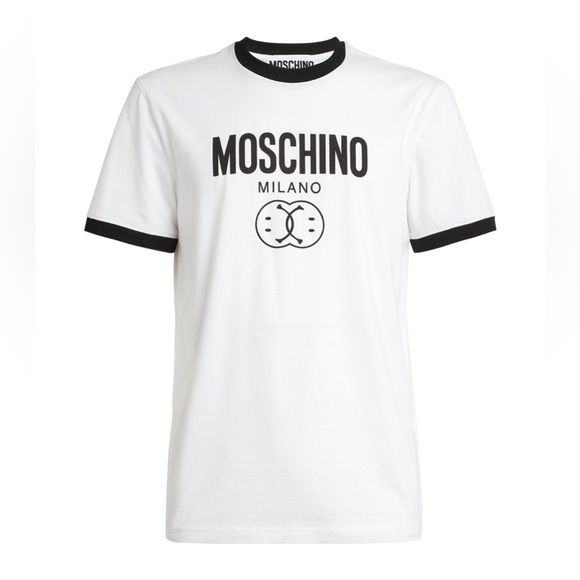 MOSCHINO White Double Smiley T-Shirt - Picture 4 of 15